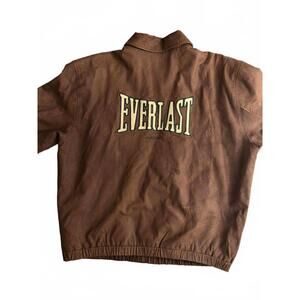 Everlast Vintage Brown Leather Jacket - Classic Boxing Style